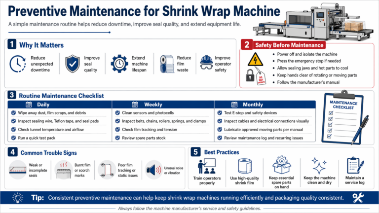 preventive maintenance for shrink wrap machine