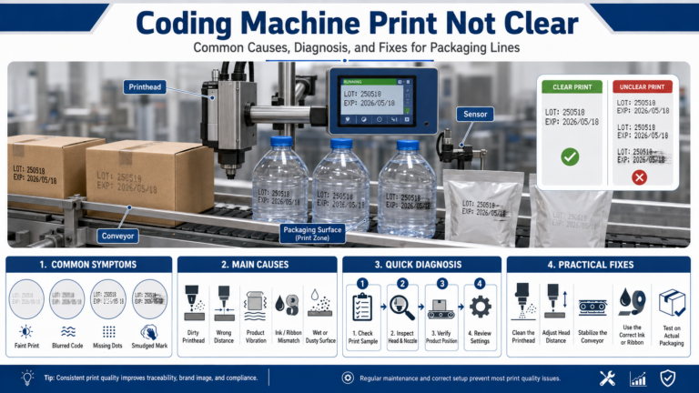 coding machine print not clear causes, troubleshooting, and fixes