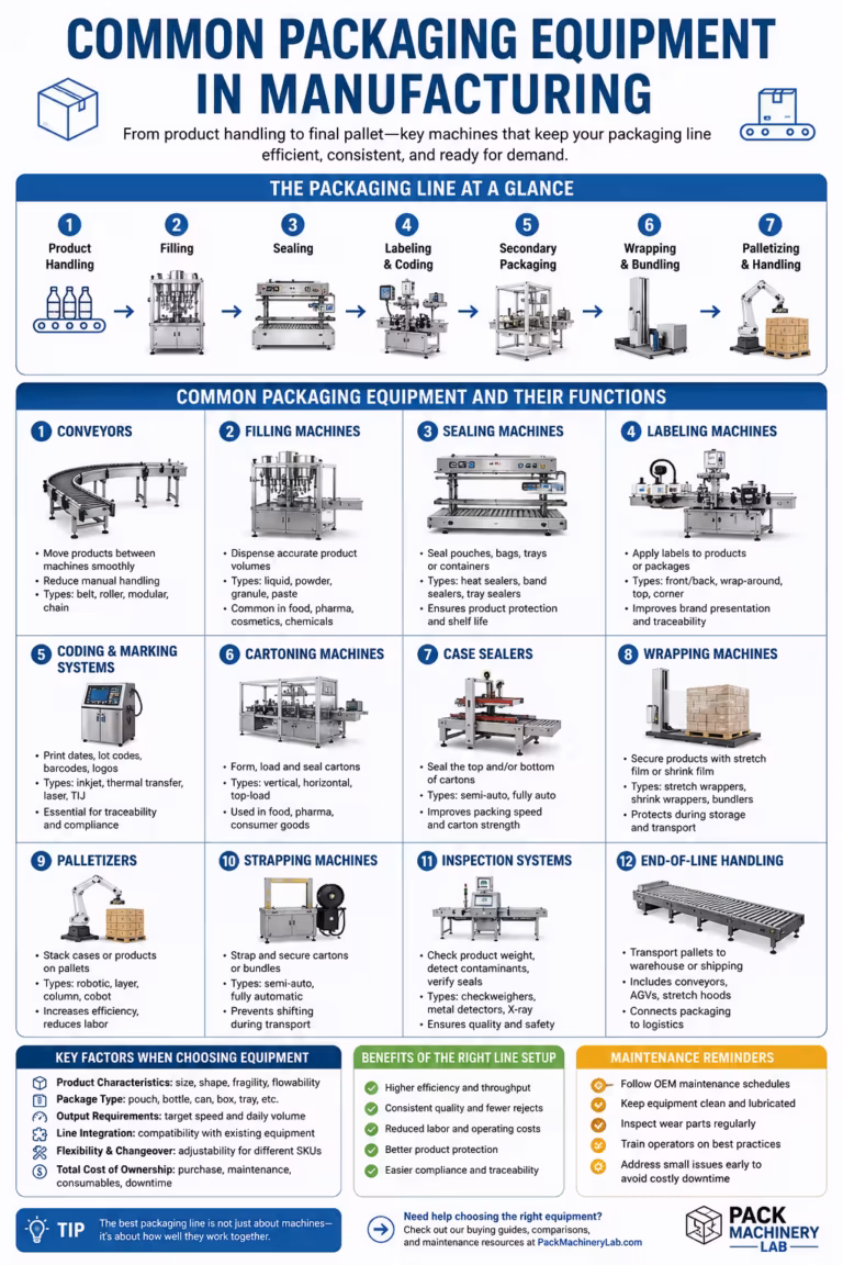 common packaging equipment in manufacturing practical guide